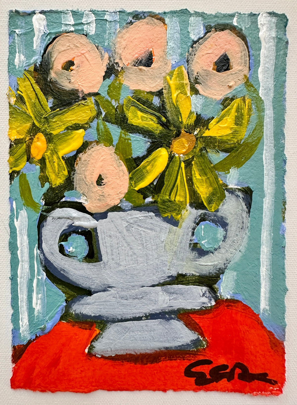 Daisies in Silver Three (7x5)