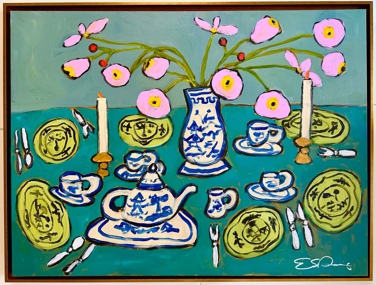 "Poppies and Mint China"