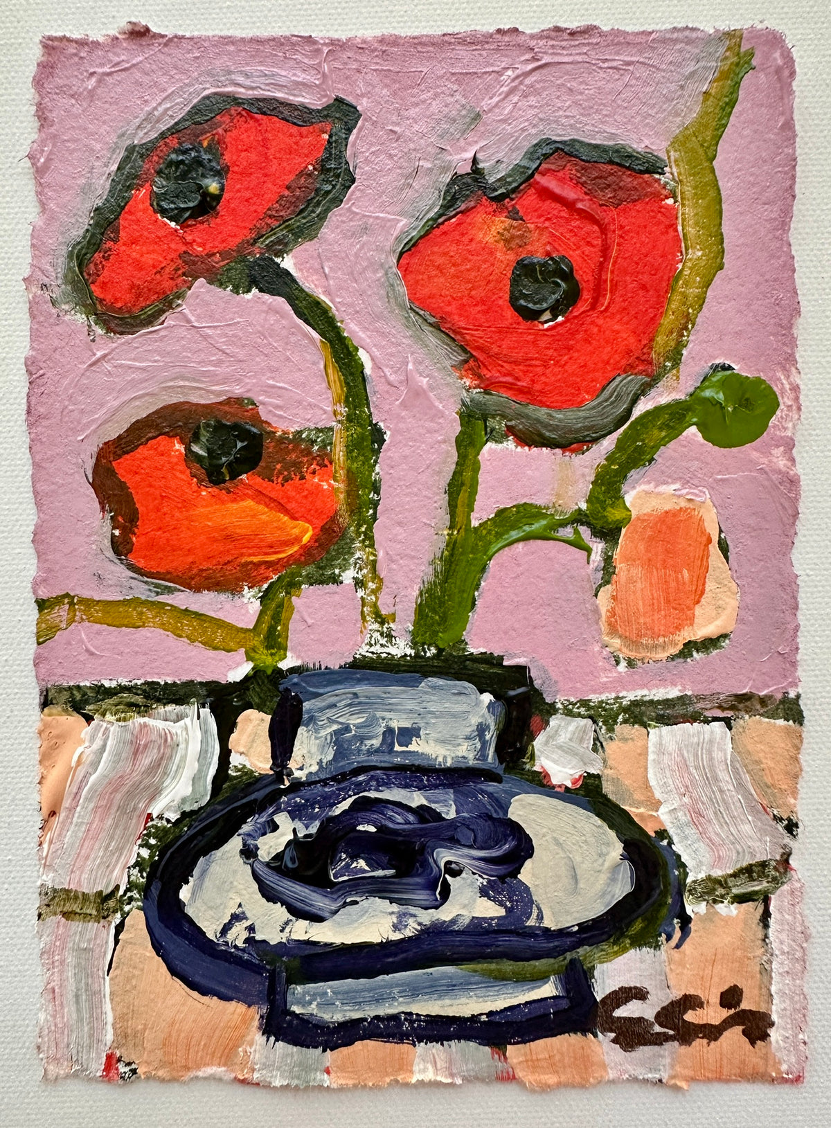 Poppies in Pink Room Three (7x5)