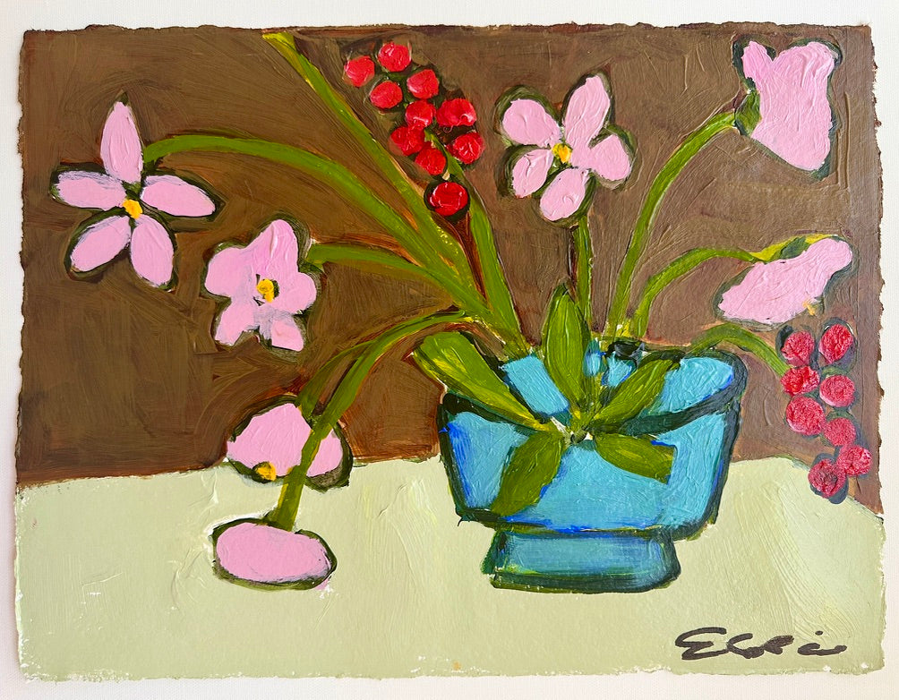 Orchids in a Brown Room One (12x16)