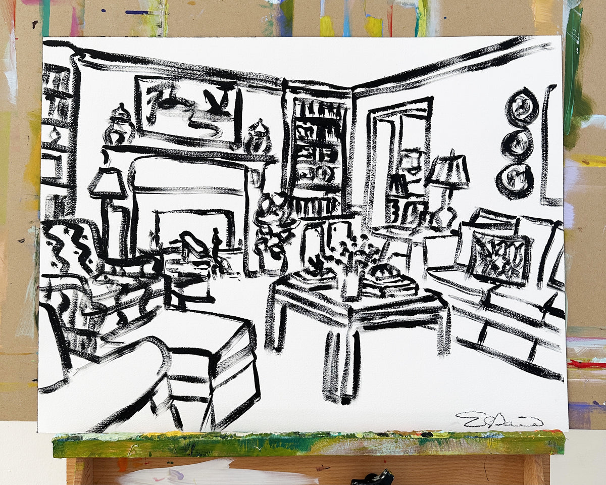 Interior Sketch on Paper, Five